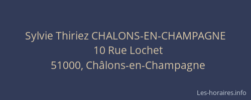 Sylvie Thiriez CHALONS-EN-CHAMPAGNE