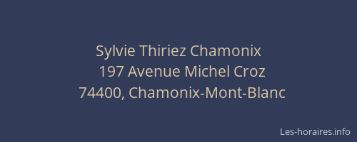 Sylvie Thiriez Chamonix