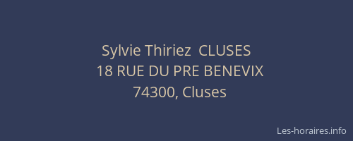 Sylvie Thiriez  CLUSES