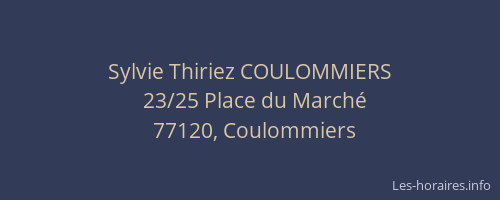 Sylvie Thiriez COULOMMIERS
