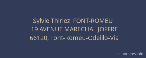 Sylvie Thiriez  FONT-ROMEU