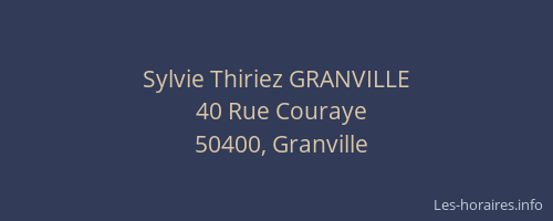 Sylvie Thiriez GRANVILLE