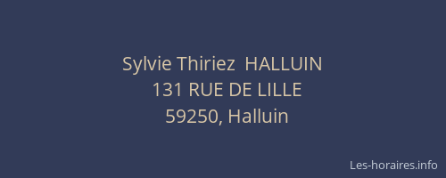 Sylvie Thiriez  HALLUIN
