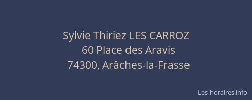 Sylvie Thiriez LES CARROZ