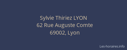 Sylvie Thiriez LYON