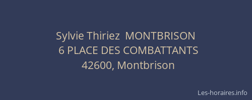 Sylvie Thiriez  MONTBRISON