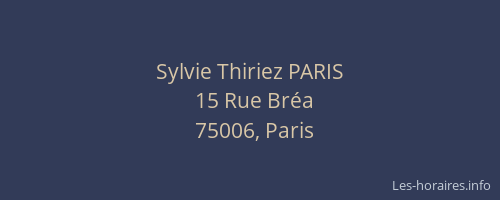 Sylvie Thiriez PARIS