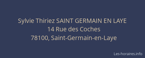 Sylvie Thiriez SAINT GERMAIN EN LAYE