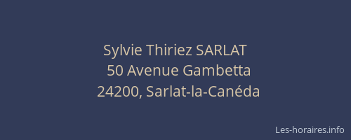 Sylvie Thiriez SARLAT