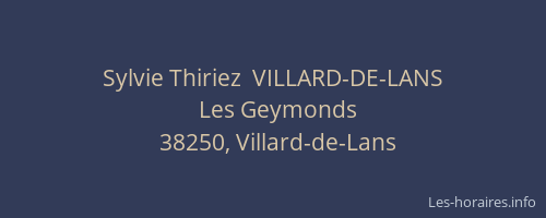 Sylvie Thiriez  VILLARD-DE-LANS