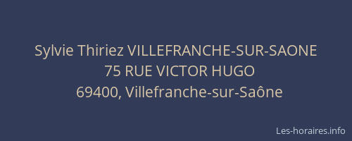 Sylvie Thiriez VILLEFRANCHE-SUR-SAONE