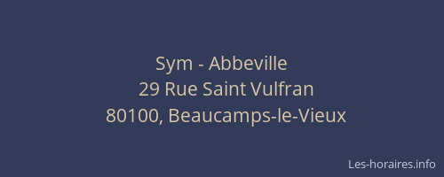 Sym - Abbeville