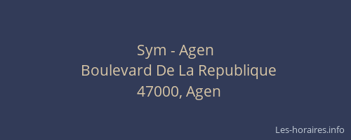Sym - Agen