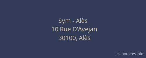 Sym - Al&egrave;s
