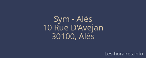Sym - Alès