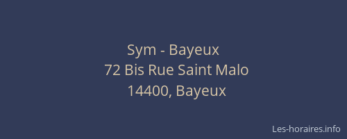 Sym - Bayeux