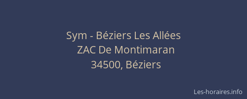 Sym - Béziers Les Allées