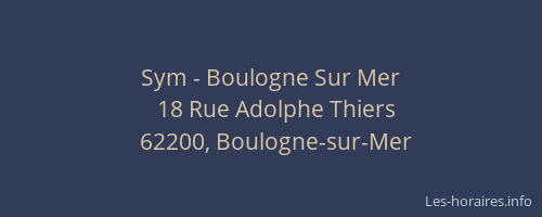 Sym - Boulogne Sur Mer