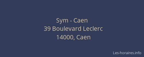 Sym - Caen