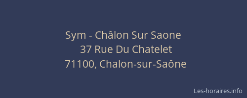 Sym - Châlon Sur Saone