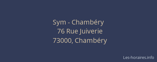 Sym - Chambéry