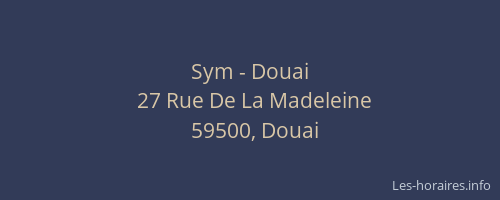 Sym - Douai