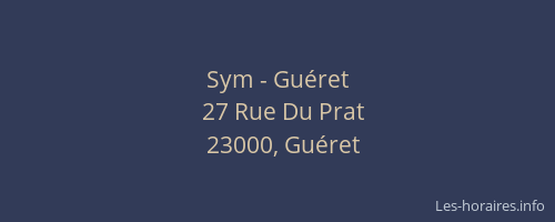 Sym - Guéret