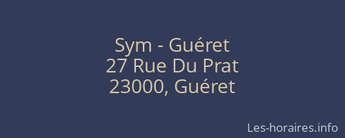 Sym - Guéret