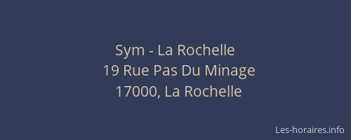 Sym - La Rochelle