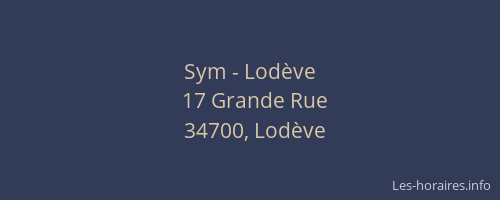Sym - Lodève