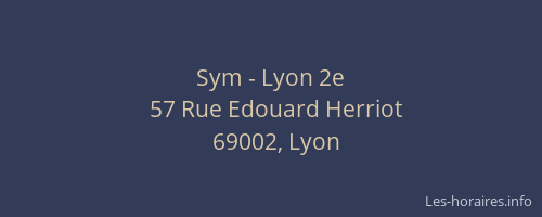 Sym - Lyon 2e