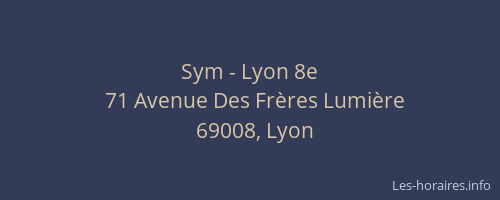 Sym - Lyon 8e