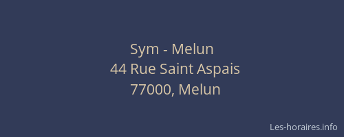 Sym - Melun