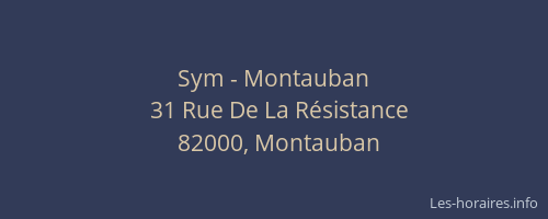 Sym - Montauban