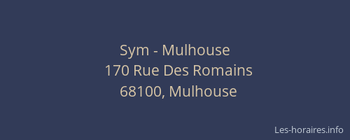 Sym - Mulhouse