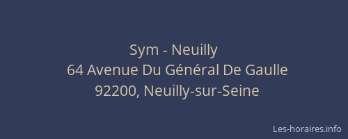 Sym - Neuilly