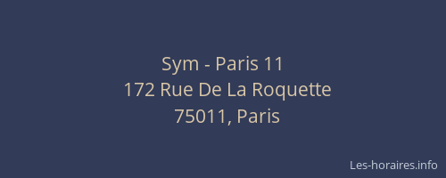 Sym - Paris 11