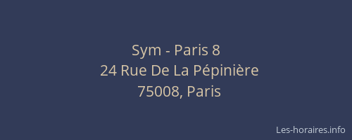 Sym - Paris 8