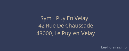 Sym - Puy En Velay