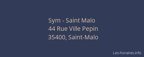 Sym - Saint Malo