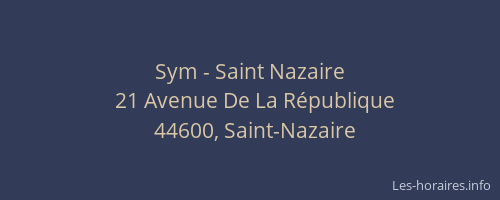 Sym - Saint Nazaire