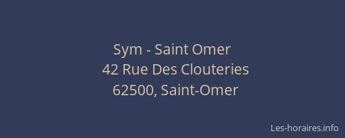 Sym - Saint Omer