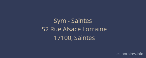 Sym - Saintes
