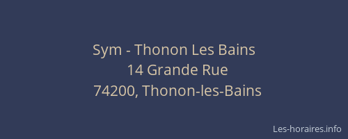 Sym - Thonon Les Bains