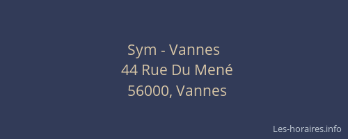 Sym - Vannes