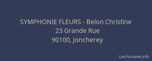 SYMPHONIE FLEURS - Belon Christine