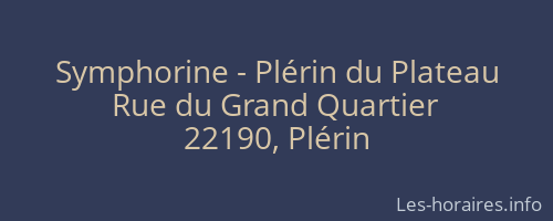 Symphorine - Plérin du Plateau