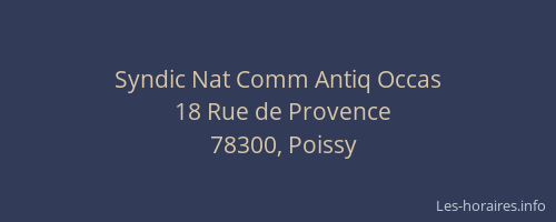 Syndic Nat Comm Antiq Occas
