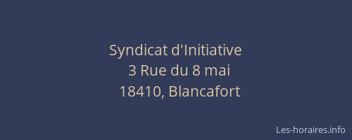 Syndicat d'Initiative