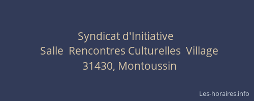 Syndicat d'Initiative 